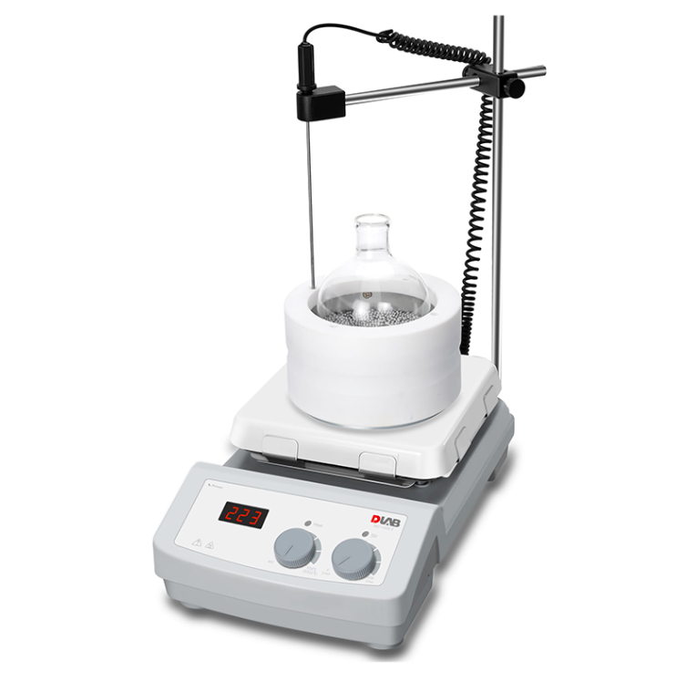 DLab  Isıtıcılı Manyetik Karıştırıcı 1.500 rpm 550 ℃ 10 Litre ( Sıcaklık Sensörü ve Stand Dahildir) MS7-H550-S Set 2