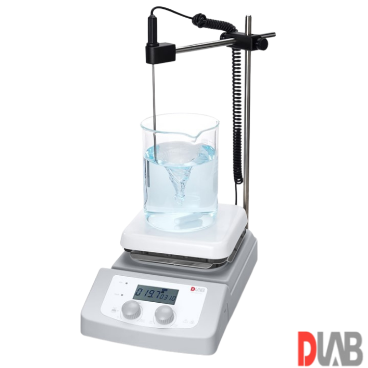 DLab Isıtıcılı Manyetik Karıştırıcı 1.500 rpm 380 ℃ 5 Litre ( Destek Kelepçesi Ve Sıcaklık Sensörü Dahildir ) MS H380 Pro Set 2