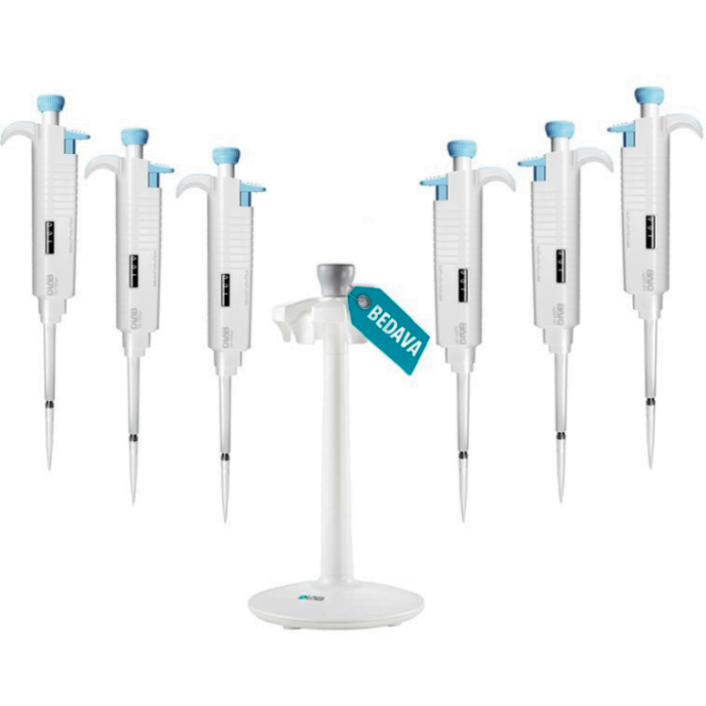 DLab Micropipet Plus 6 Adet Otomatik Pipet Ve Standı DL SET 5 (0.5-10 µl, 10-100 µl, 100-1000 µl, 20-200 µl, 200-1000 µl, 1000-5000 µl  )