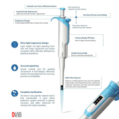 DLab  Ayarlanabilir Otomatik Pipet ( 2-20 µl ) - Otoklavlanabilir 7030511005