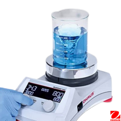 Ohaus Isıtıcılı Manyetik Karıştırıcı  e-G71HSRDM (80-1600 rpm / Ort. Sıc. +5-380°C 20 L 13.6 cm Dairesel Alüminyum Dijital )