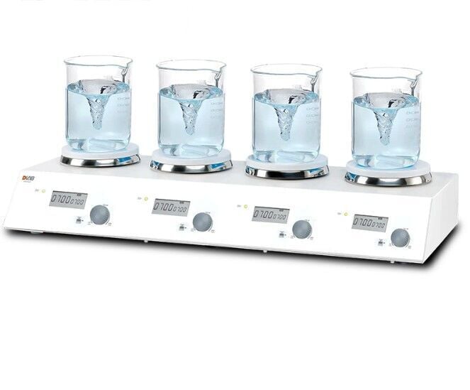 DLAB 4 Bölmeli Dijital Manyetik Karıştırıcı LCD 200 .. 1500 rpm 4 x 3 L MS-M-S4