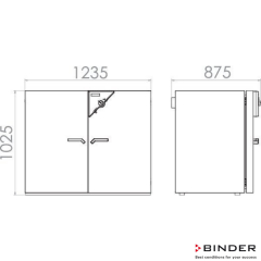 Binder  Doğal Konveksiyonlu 400 Litre Etüv ( Kuru Hava Sterilizatörü ) +5°C ... +300°C  ED 400
