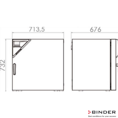 Binder İnkübatör Fansız 112 Litre BD 115 ( +5°C ... +100°C)