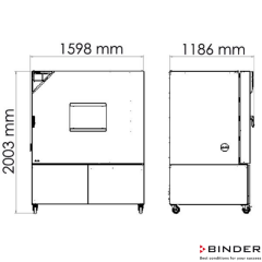 Bınder Klimatik Test Kabini MKFT 720-734 Litre -70°C ... +180°C / 10 % ... 98 % Rh