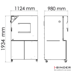 Binder Klimatik Test Kabini MKFT 240-228 Litre -70°C ... +180°C / 10 % ... 98 % Rh