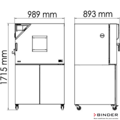 Binder Nemsiz Klimatik Test Kabini MK 115 / 115 Litre -40°C ... +180°C