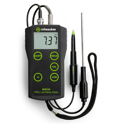 Milwaukee  FOOD PRO+ 2-in-1 Portatif Gıda pH / Sıcaklık Ölçer  Gıda İçin Otomatik Kalibrasyonlu - 2.00... 16.00 pH / -5.0… 70 °C