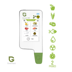 Greentest Eco 6 Et Balık Sebze ve Meyvelerde Nitrat ve Arka Plan Radyasyon ve Sularda Sertlik Ölçer 0 - 9999 mg/kg / 0 - 9,99 µSv/h (999,9 µSv/h) / 0 - 9999 mg/l