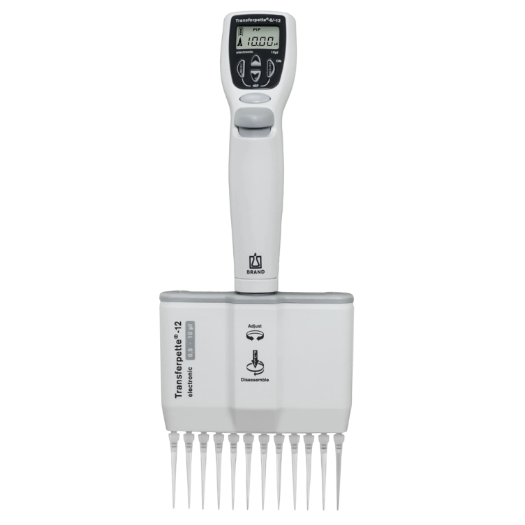 BRAND Transferpette® S 12 Electronic 1 - 20 µL Elektronik 12 Kanallı Otomatik Pipet 705450