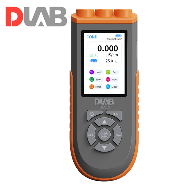 DLAB DEC10 İletkenlik TDS Tuzluluk Direnç ve Sıcaklık Ölçer 0... 2000.0 mS/cm / 0.0 mg/L... 100.0 g/L / 0... 100 ppt / 5.000 Ω·cm... 100.0 MΩ·cm / 0... 100 °C
