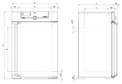 Memmert  Fansız İnkübatör 161 Litre +20°C ... +80°C