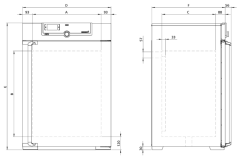 Memmert  Fansız Etüv 256 Litre ( Kuru Hava Sterilizatörü ) +20°C ... +300°C