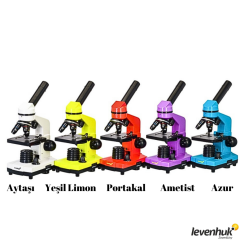 Levenhuk Rainbow 2L PLUS Mikroskop- Özel Renkler Azur